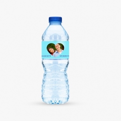 בקבוק מים ממותג לחתונה